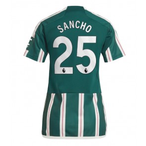 Manchester United Jadon Sancho #25 Gostujuci Dres za Ženska 2023-24 Kratak Rukavima